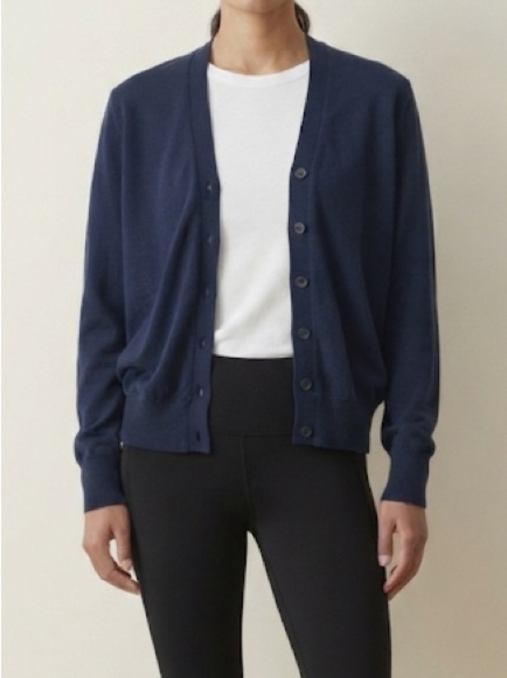 Icebreaker Wool Cardigan Size Small Lightweight Navy Blue Button Up